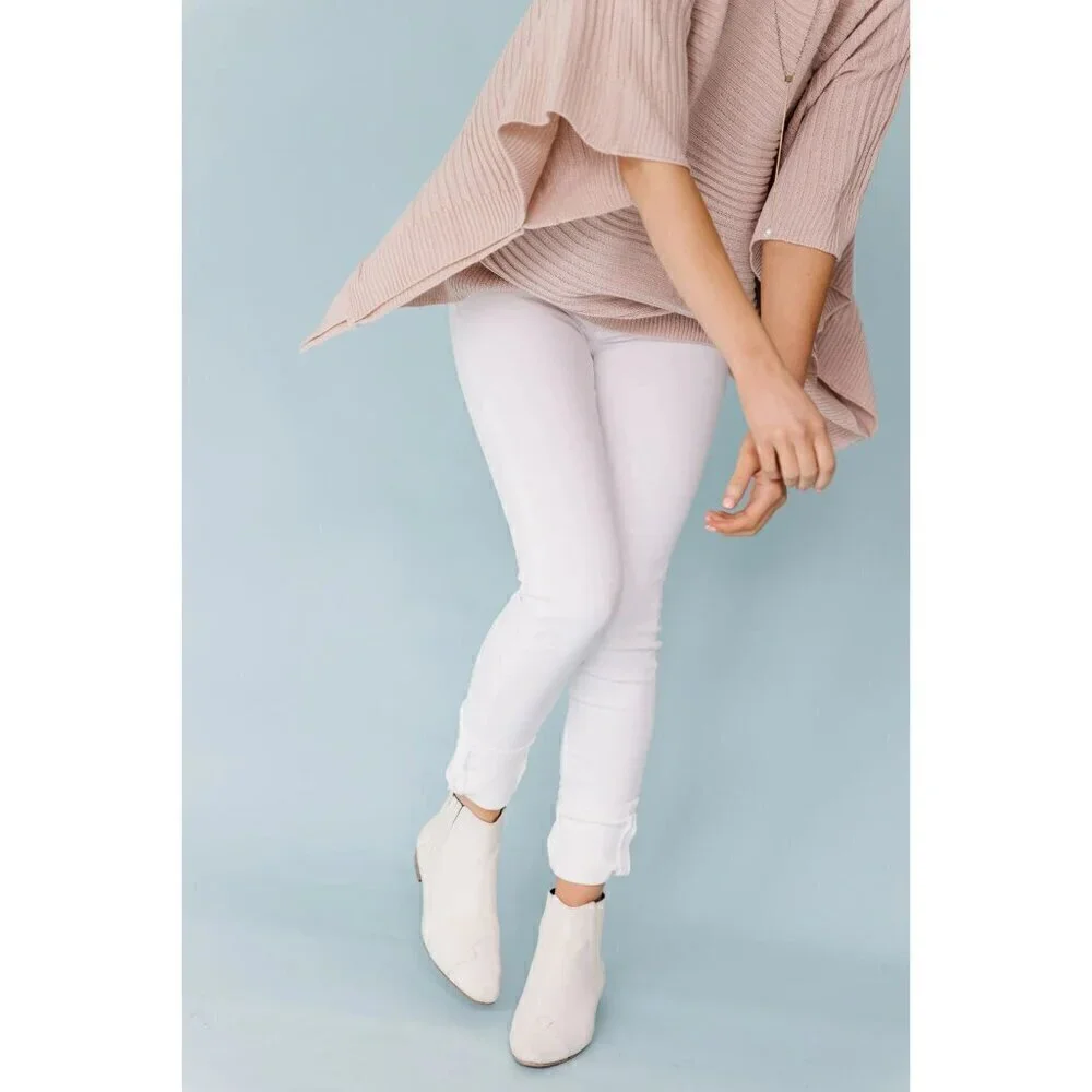 Kancan Roll It Out High Rise Button Fly Skinny in White 0/23